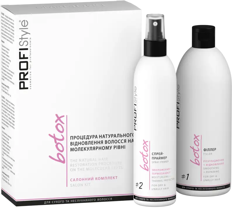 Salon kit Salon procedure for natural hair restoration at the molecular level for dry and unruly hair