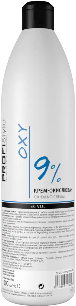 Cream-oxidizer 9% 30 vol for hair coloring